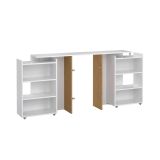 Comodino 4 ripiani bianco lucido 144x26x79h cm - Peridoto