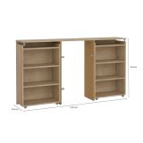 Comodino 7 ripiani rovere 144x26x79h cm - Arnaboldi