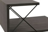 Comodino Astraea, Comò basso, Tavolino da notte, Comodino multifunzione, 50x40h55 cm, Grigio Cenere