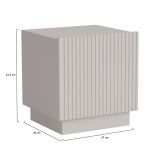 Comodino Beige Cashmere un Ripiano Un'anta 47x40x45h cm, Apertura Battente - Revo