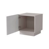Comodino Beige Cashmere un Ripiano Un'anta 47x40x45h cm, Apertura Battente - Revo
