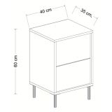 Comodino Beige Marmo oro un Ripiano Apertura Battente 40x35x60h cm, Un'anta - Vestone