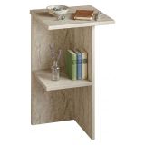 Comodino Beige Marmo un Ripiano Colore Ripiano Beige 36x36x60h cm, Sfumatura Colore Struttura Marmo - Roaschia