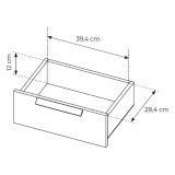 Comodino Bianco Cashmere 2 Cassetti un Ripiano 52x40x57h cm, Apertura Scorrevole - Garo