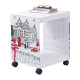 Comodino Bianco Colore Ripiano Bianco 38x34x46h cm, - Vacri