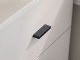 Comodino Bianco Nero un Ripiano 2 Cassetti 51.5x40x56h cm, Apertura Scorrevole - Salara