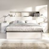 Comodino Bianco un Ripiano 3 Cassetti 34x42x57h cm, Apertura Scorrevole - Sturgis