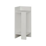 Comodino Celestia, Comò basso, Tavolino da notte, Comodino multifunzione, 25x27h60 cm, Bianco