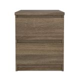 Comodino Chelle, Comò basso, Tavolino da notte, Mensola da letto, 40x50 h50 cm, Rovere