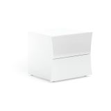 Comodino chic bianco lucido 50x40x41h cm - Aku