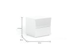 Comodino chic bianco lucido 50x40x41h cm - Aku