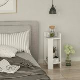 Comodino classico bianco 25x27x60h cm - Germana