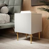 Comodino classico bianco 44x40x51h cm - Set di 2 comodini Farini