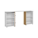 Comodino classico bianco lucido 164x26x79h cm - Delfino