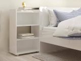 Comodino classico bianco lucido 164x26x79h cm - Delfino