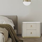 Comodino classico crema e oro 60x40x47h cm - Christov