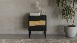 Comodino classico nero 50x40x61h cm - Set di 2 comodini Ussana