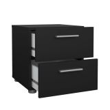 Comodino design nero 40x40x42h cm - Fedora