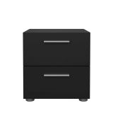 Comodino design nero 40x40x42h cm - Fedora