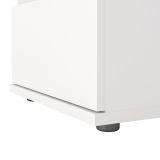 Comodino Henrietta, Comò basso, Tavolino da notte, Mensola da letto, 40x34 h48 cm, Bianco