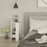 Comodino in legno bianco 25x27x60h cm - Asterix