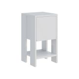 Comodino in legno bianco 30x30x55h cm - Filippa