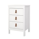 Comodino in legno bianco 43x38x70h cm - Lombardia