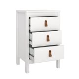 Comodino in legno bianco 43x38x70h cm - Lombardia