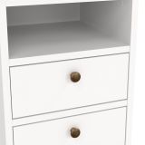 Comodino in legno bianco 43x40x58h cm - Alichin