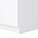 Comodino in legno bianco lucido e rovere 40x40x70h cm - Delfini