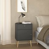 Comodino in legno grigio 50x39x72h cm - Antenati