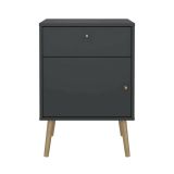 Comodino in legno grigio 50x39x72h cm - Antenati