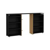 Comodino in legno nero 144x26x79h cm - Arnaboldi