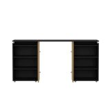 Comodino in legno nero 164x26x79h cm - Shary