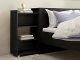 Comodino in legno nero 164x26x79h cm - Shary