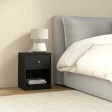 Comodino in legno nero 37x30x48h cm - Kastri