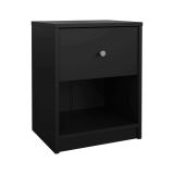Comodino in legno nero 37x30x48h cm - Kastri