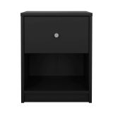 Comodino in legno nero 37x30x48h cm - Kastri