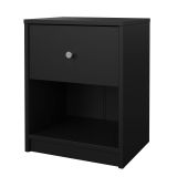 Comodino in legno nero 37x30x48h cm - Kastri