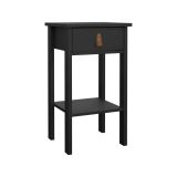 Comodino in legno nero 40x34x70h cm - Inday