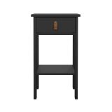 Comodino in legno nero 40x34x70h cm - Inday
