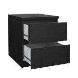 Comodino in legno nero 50x40x49h cm - Daiki
