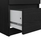 Comodino in legno nero 50x40x49h cm - Daiki