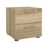 Comodino in legno quercia 40x40x42h cm - Apolla