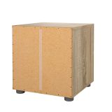 Comodino in legno quercia 40x40x42h cm - Apolla