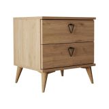 Comodino in legno quercia 52x45x55h cm - Pilar