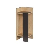 Comodino in legno quercia e antracite 25x27x60h cm - Asterix