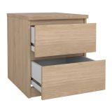 Comodino in legno rovere 50x40x49h cm - Azar