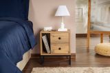 Comodino industrial legno e nero 45x29x50h cm - Rhiannon