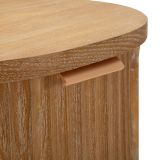 Comodino Marrone Ciliegio oro 2 Cassetti un Ripiano 38x35x52h cm, Apertura Scorrevole - Falile